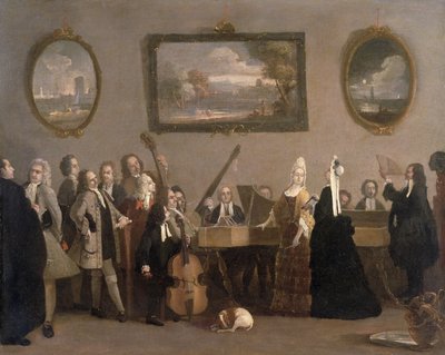 Rehearsal of an Opera, c.1709 by Marco Ricci